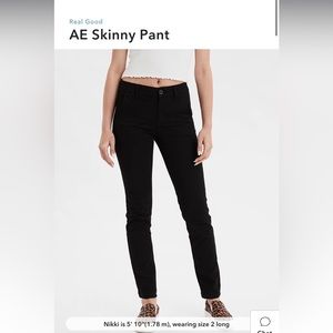 American Eagle Skinny Pant Black Size 12 S